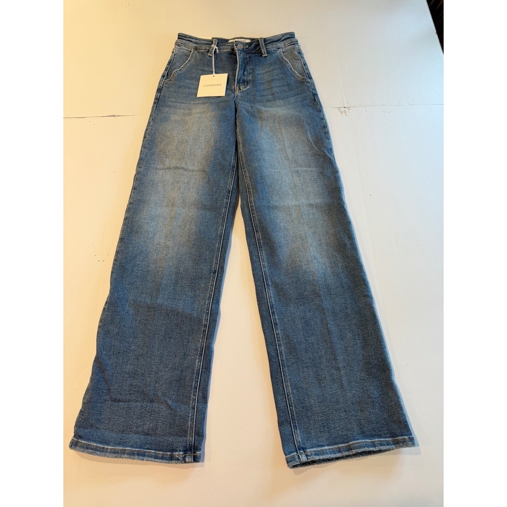Lovervet by Vervet High Rise Wide Leg Jeans Medium Wash Size 26/3